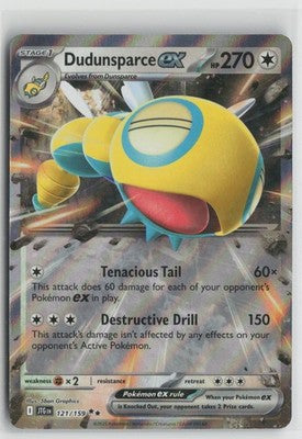 Dudunsparce ex 121/159 Double Rare Journey Together Pokemon NM