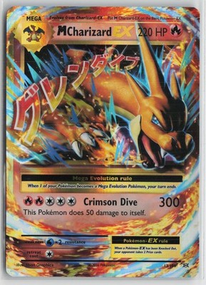 M Charizard EX 13/108 Holo EX Rare Evolutions Pokemon MP