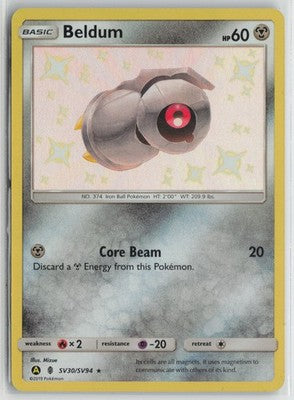 Beldum Shiny Holo Rare Hidden Fates: Shiny Vault SV30/SV94 NM