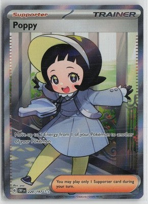 Poppy 220/197 Ultra Rare Obsidian Flames Pokemon NM