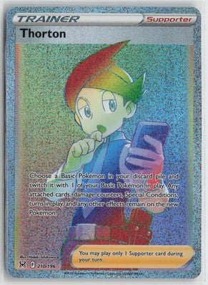 Thorton 210/196 Rare Rainbow Lost Origin Pokemon NM