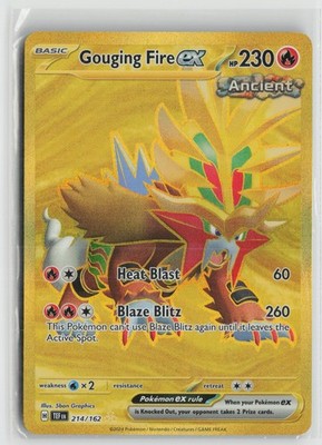 Gouging Fire ex 214/162 Hyper Rare Temporal Forces Pokemon NM
