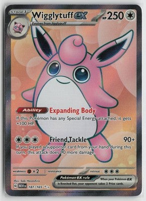 Wigglytuff ex 187/165 Ultra Rare 151 Pokemon NM