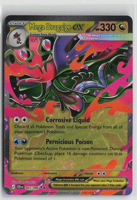 Mega Dragalge ex 065/086 Double Rare ME04: Chaos Rising Pokemon NM
