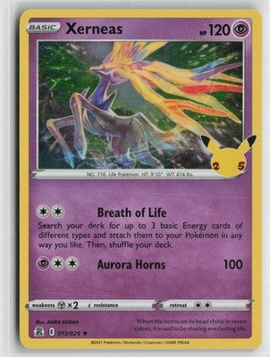 Xerneas 012/025 Rare Celebrations Pokemon NM