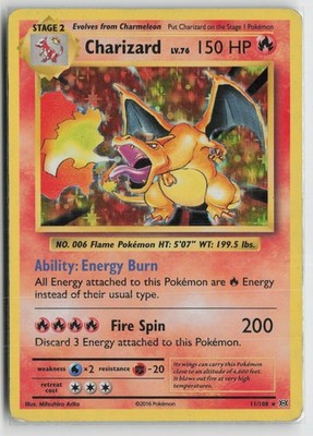 Charizard 11/108 Holo Rare Evolutions Pokemon LP