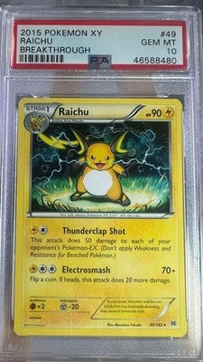 Raichu 49/162 Breakthrough Pokemon PSA 10