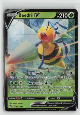 Beedrill V 001/189 Holo Rare V Astral Radiance Pokemon NM