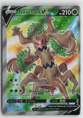 Trevenant V (Full Art) Ultra Rare SWSH07: Evolving Skies 168/203 NM