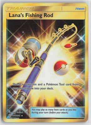 Lana's Fishing Rod 266/236 Secret Rare Cosmic Eclipse Pokemon NM