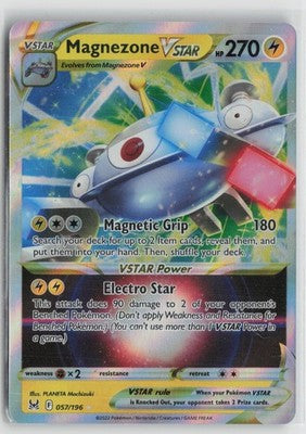 Magnezone VSTAR 057/196 Holo VSTAR Rare Lost Origin Pokemon NM