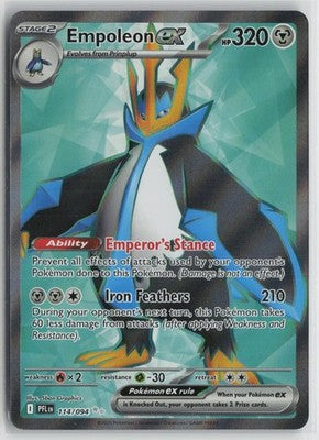 Empoleon ex 114/094 Ultra Rare Phantasmal Flames Pokemon NM