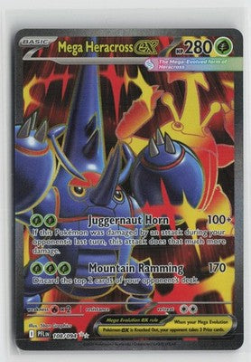 Mega Heracross ex 108/094 Ultra Rare Phantasmal Flames Pokemon NM