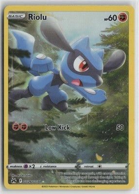 Riolu GG26/GG70 Holo Crown Zenith Galarian Gallery Pokemon NM