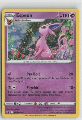 Espeon SWSH174 Holo Promo Sword & Shield Promo Pokemon NM