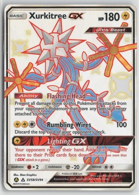 Xurkitree GX Shiny Holo Rare Hidden Fates: Shiny Vault SV58/SV94 NM
