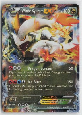 White Kyurem EX 101/113 Holo Ultra Rare Legendary Treasures Pokemon NM
