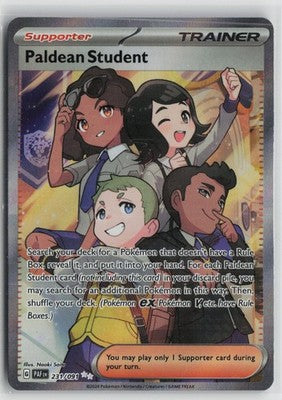 Paldean Student 231/091 Ultra Rare Paldean Fates Pokemon NM