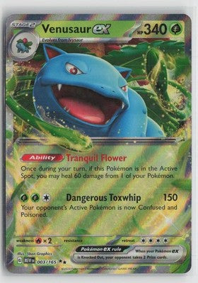 Venusaur ex 003/165 Double Rare 151 Pokemon NM