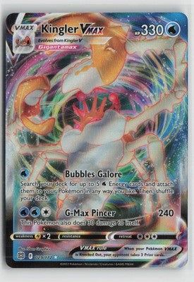 Kingler VMAX 029/172 Holo VMAX Rare Brilliant Stars Pokemon NM