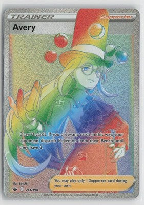 Avery 211/198 Rainbow Rare Chilling Reign Pokemon NM