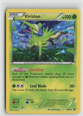 Virizion BW70 Promo BW Black Star Promos Pokemon NM