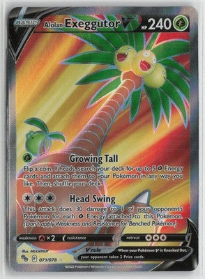 Alolan Exeggutor V 071/078 Ultra Rare Pokemon GO Pokemon NM