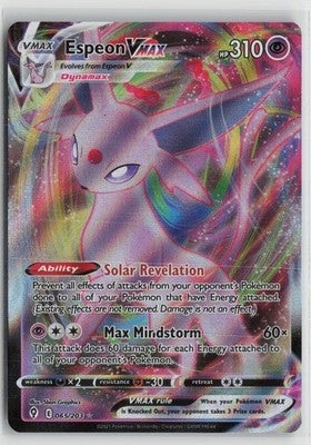 Espeon VMAX 065/203 Holo VMAX Rare Evolving Skies Pokemon NM