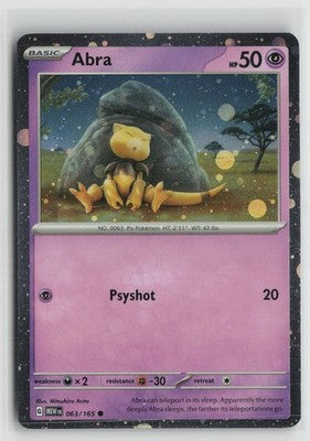 Abra 063/165 Holo Promo Miscellaneous Cards & Products Pokemon NM
