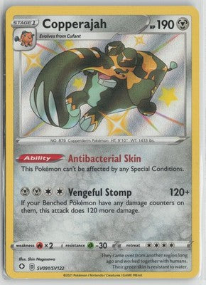 Copperajah Shiny Holo Rare Shining Fates: Shiny Vault SV091/SV122 NM