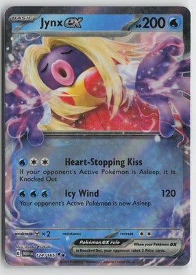 Jynx ex 124/165 Double Rare 151 Pokemon NM