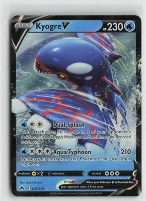 Kyogre V 037/159 Holo V Rare Crown Zenith Pokemon NM