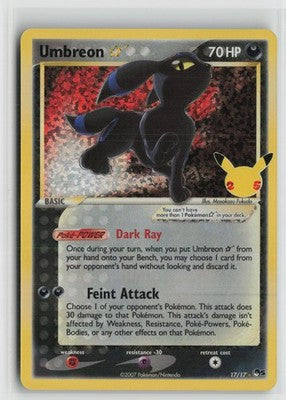 Umbreon Star 17/17 Celebrations: Classic Collection Pokemon Holo NM