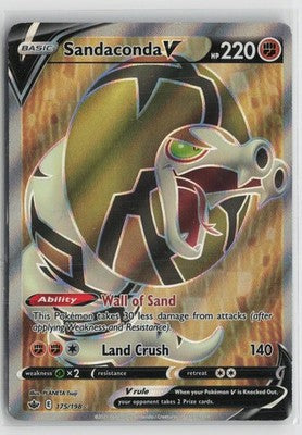 Sandaconda V 175/198 Ultra Rare Chilling Reign Pokemon NM