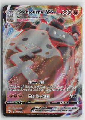 Stonjourner VMAX 116/202 Holo VMAX Rare Sword & Shield Pokemon NM