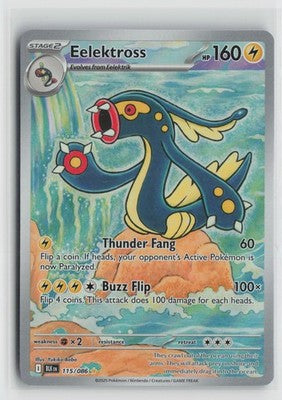 Eelektross 115/086 Illustration Rare Black Bolt Pokemon NM