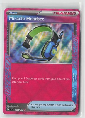 Miracle Headset 183/191 ACE SPEC Rare Surging Sparks Pokemon NM