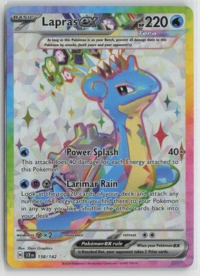 Lapras ex 158/142 Ultra Rare Stellar Crown Pokemon NM