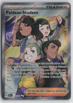 Paldean Student 231/091 Ultra Rare Paldean Fates Pokemon NM