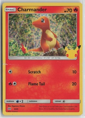 Charmander - 9/25 Promo McDonald's 25th Anniversary Promos 009/025 NM
