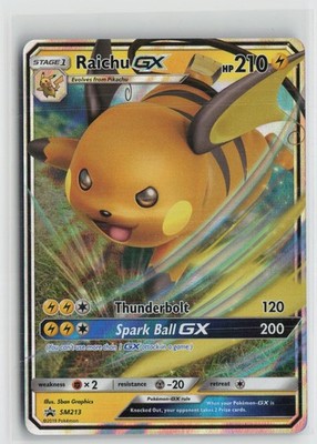 Raichu GX - SM213 Holo Promo Sun & Moon Promo Pokemon NM