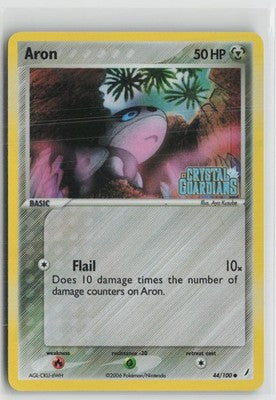 Aron 44/100 Common Crystal Guardians Pokemon LP