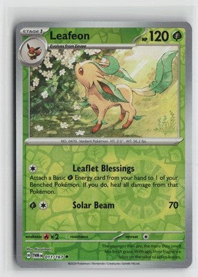 Leafeon 011/167 Uncommon Twilight Masquerade Pokemon NM