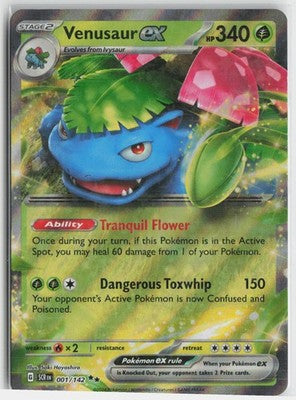 Venusaur ex Double Rare SV07: Stellar Crown 001/142 NM
