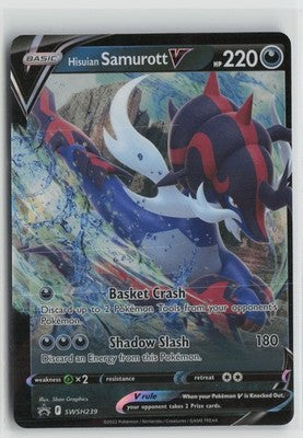 Hisuian Samurott V SWSH239 Promo SWSH Black Star Pokemon NM