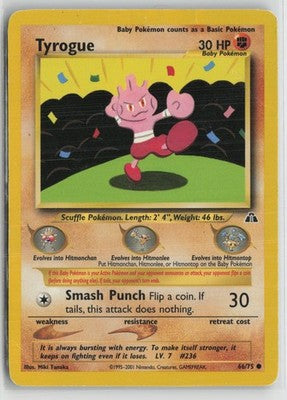 Tyrogue 66/75 Common Neo Discovery Pokemon NM