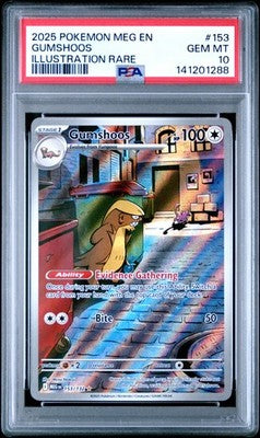 Gumshoos 153/132 Illustration Rare Mega Evolution Pokemon PSA 10