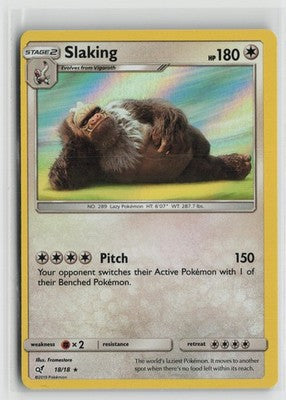 Slaking 18/18 Rare Detective Pikachu Pokemon NM