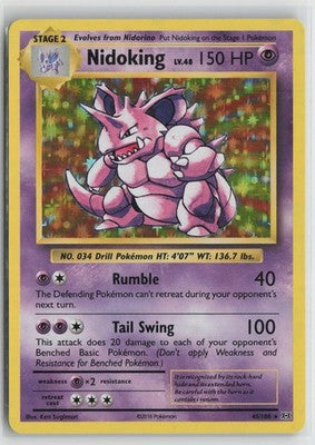 Nidoking 45/108 Holo Rare Evolutions Pokemon NM