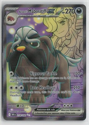 Arven's Mabosstiff ex 218/182 Ultra Rare Destined Rivals Pokemon NM